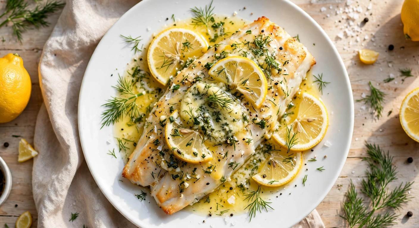 Baked Cod with Lemon Herb Butter (Keto & Anti-Inflammatory)