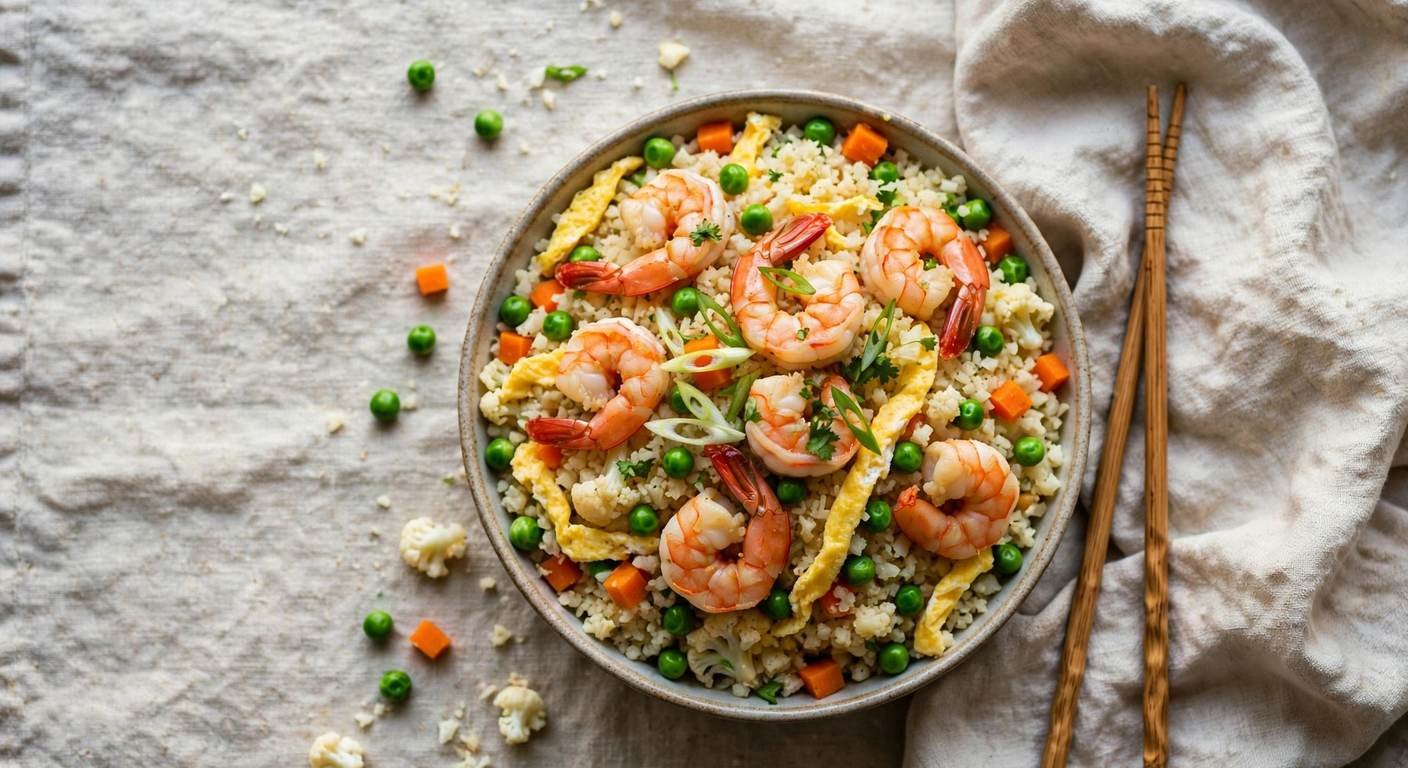 Cauliflower Fried Rice with Shrimp: Low-Carb Takeout at Home