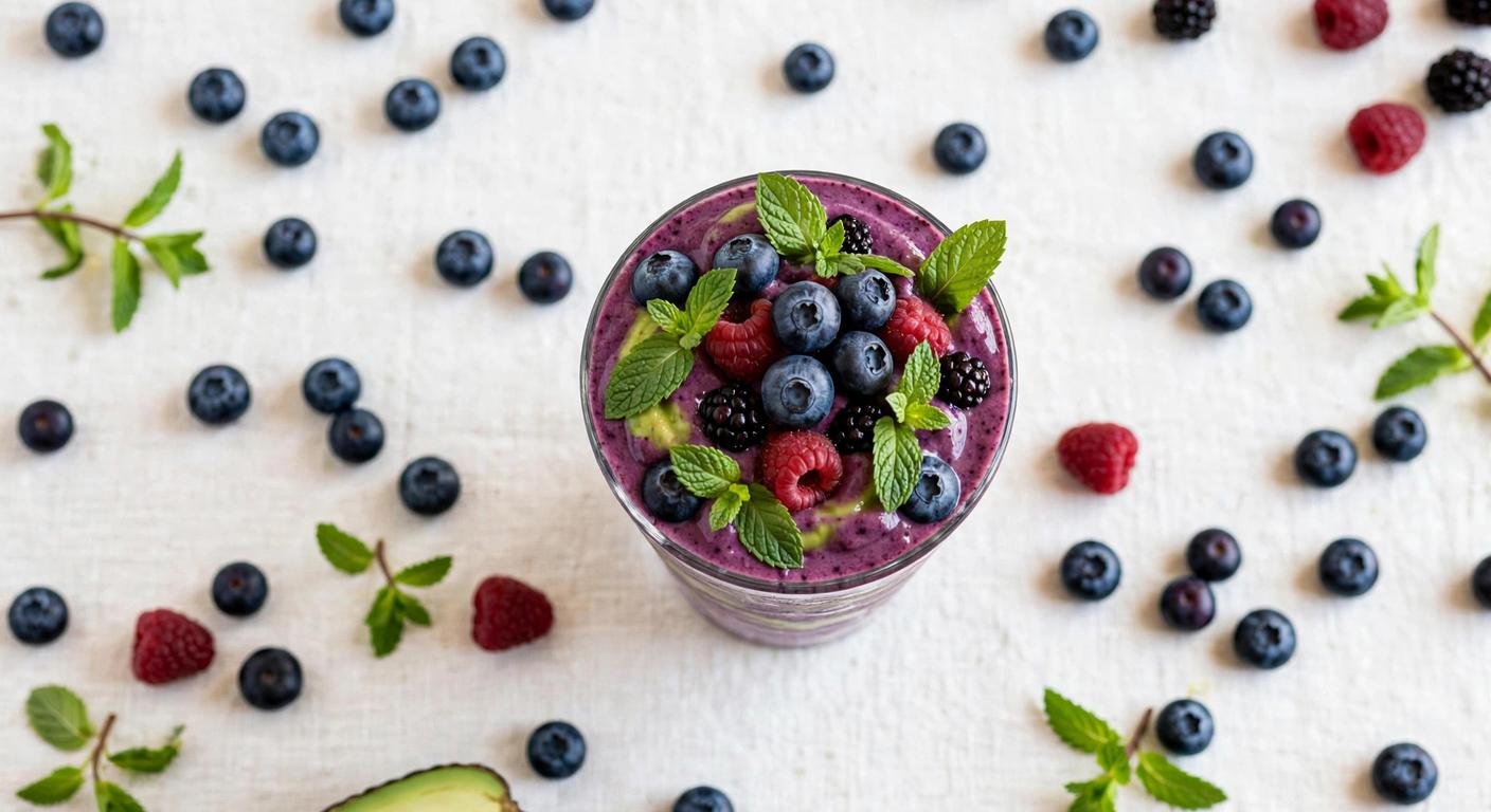 Berry Avocado Smoothie: Creamy Keto Anti-Inflammatory Drink