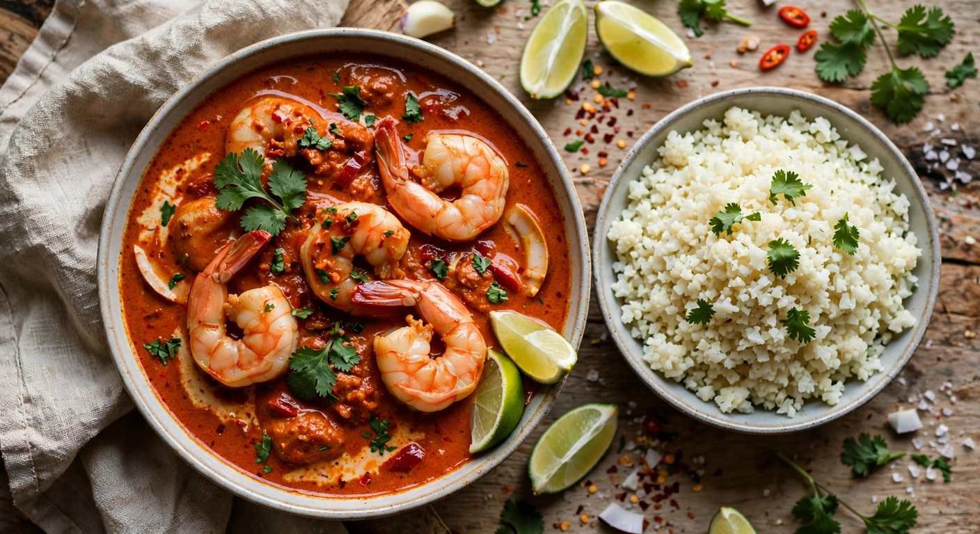 Keto Coconut Curry Shrimp in 20 Minutes