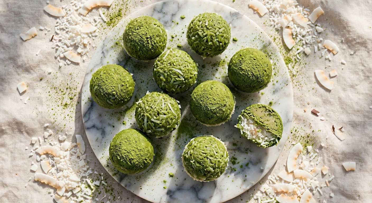 Matcha Coconut Fat Bombs for Clean Keto Energy