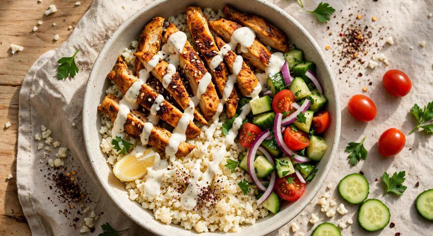 Keto Chicken Shawarma Bowls